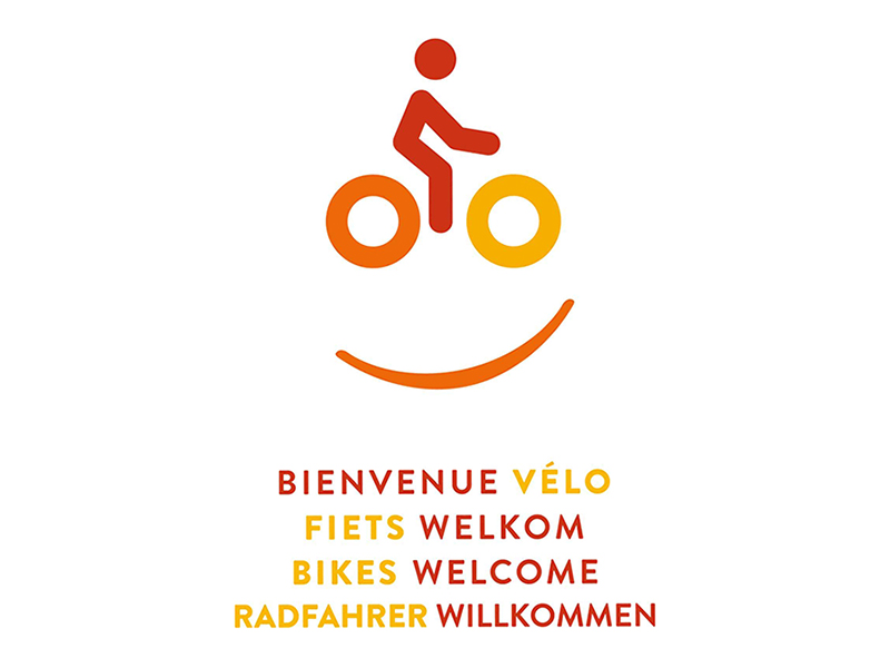 Logo label bienvenue velo